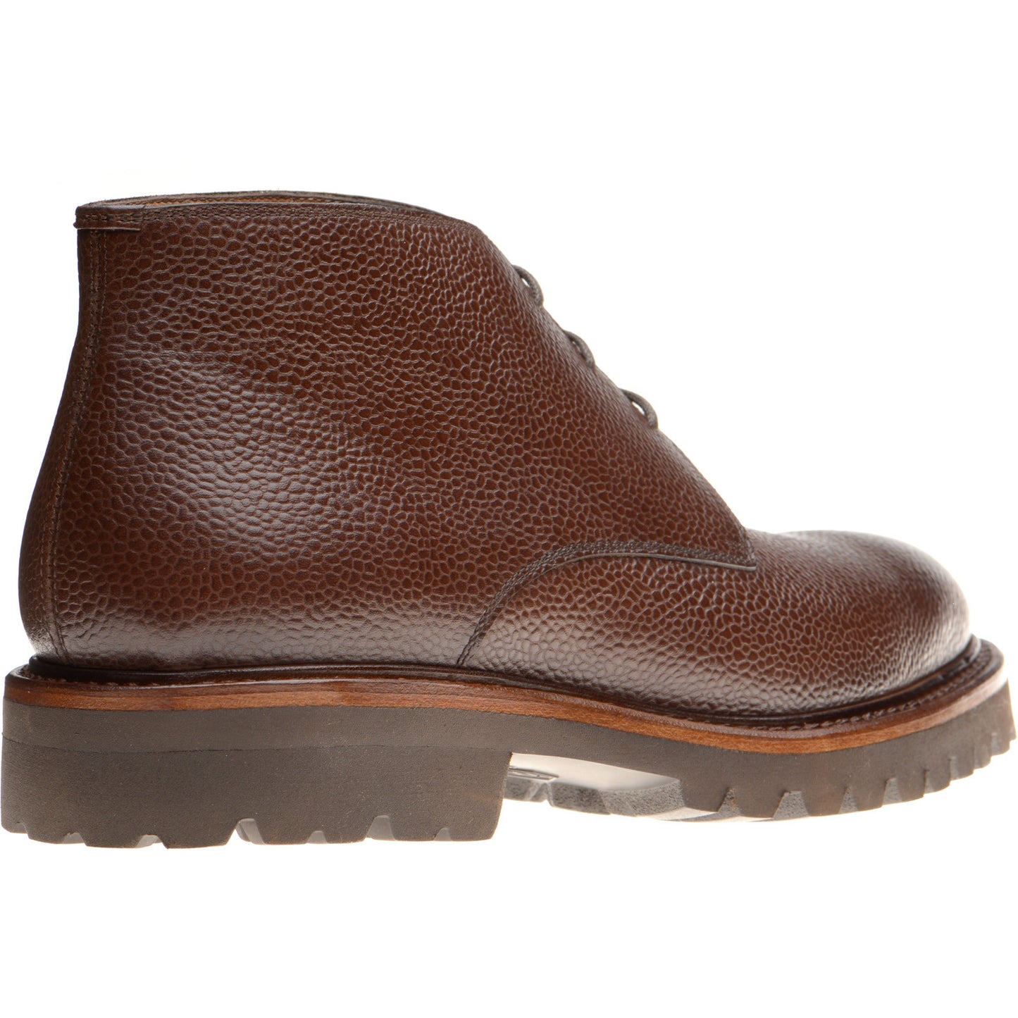 Product image for Herring Hook mens rubber-soled Chukka boots in dark brown grain