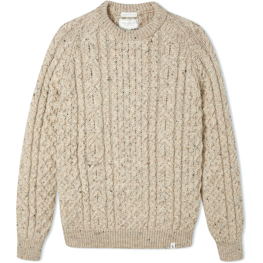 Product image for Herring Hudson Aran Jumper by Peregrine in skiddaw