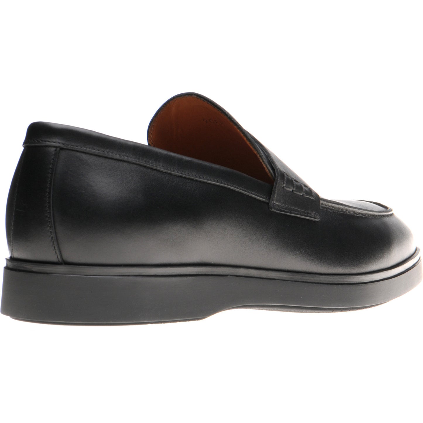 Product image for Herring Ibiza mens rubber-soled loafers in black calf