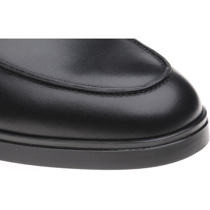Product image for Herring Ibiza mens rubber-soled loafers in black calf