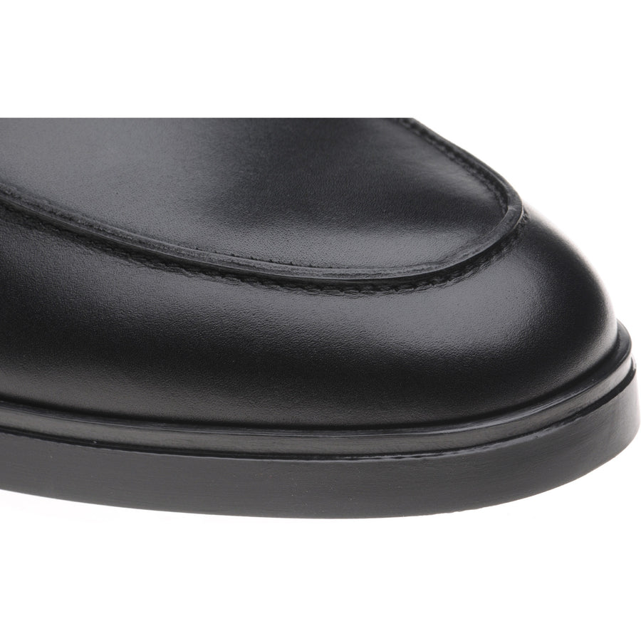 Product image for Herring Ibiza mens rubber-soled loafers in black calf