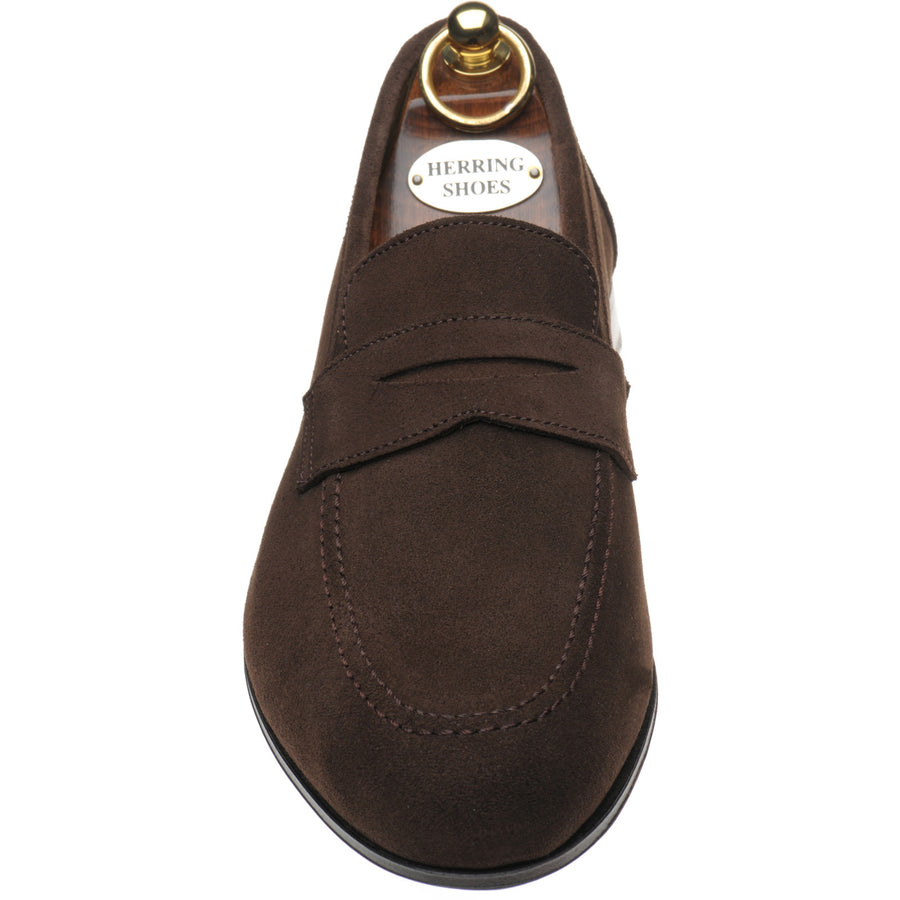Product image for Herring Ibstock II mens hybrid-soled loafers in dark brown suede