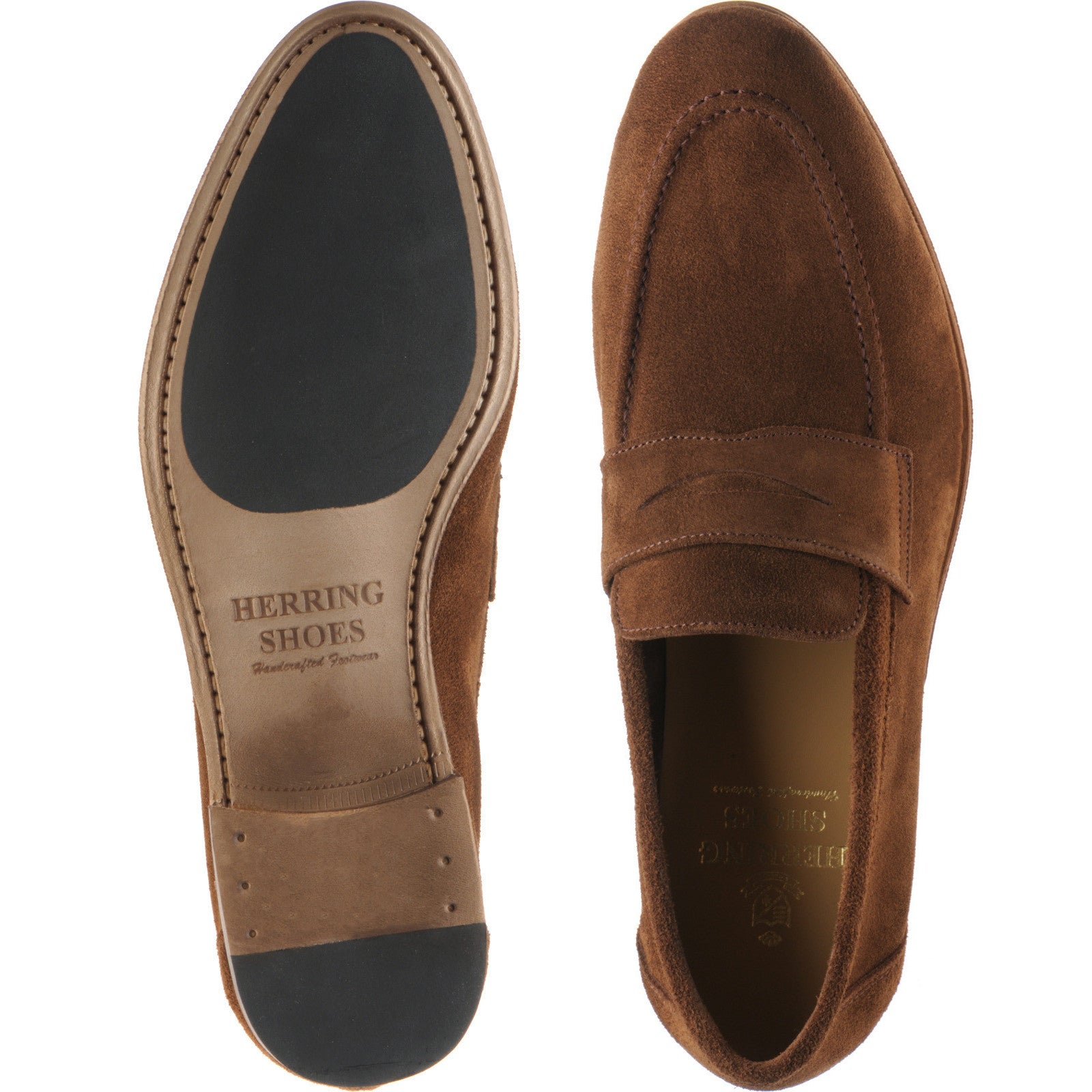 Product image for Herring Ibstock II mens hybrid-soled loafers in snuff suede (second)