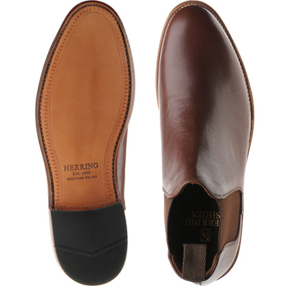 Product image for Herring Ipswich II mens Chelsea boots in brown waxy calf (second)