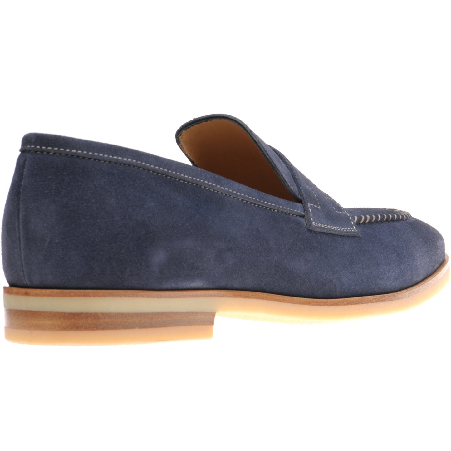 Product image for Herring Ives mens rubber-soled loafers in navy suede