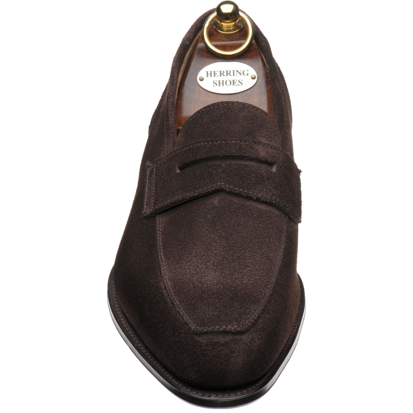 Product image for Herring James mens loafers in brown suede