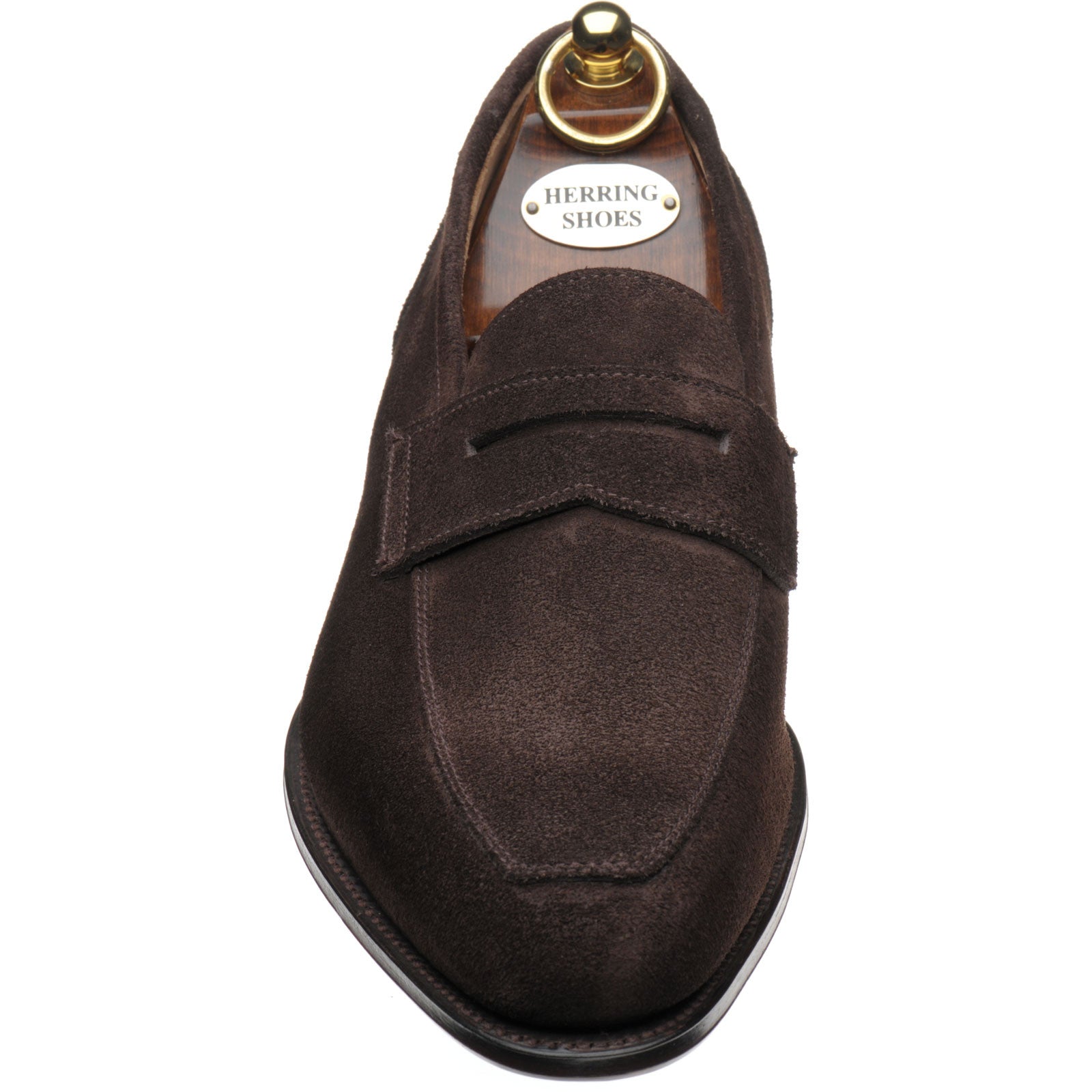 Product image for Herring James mens loafers in brown suede