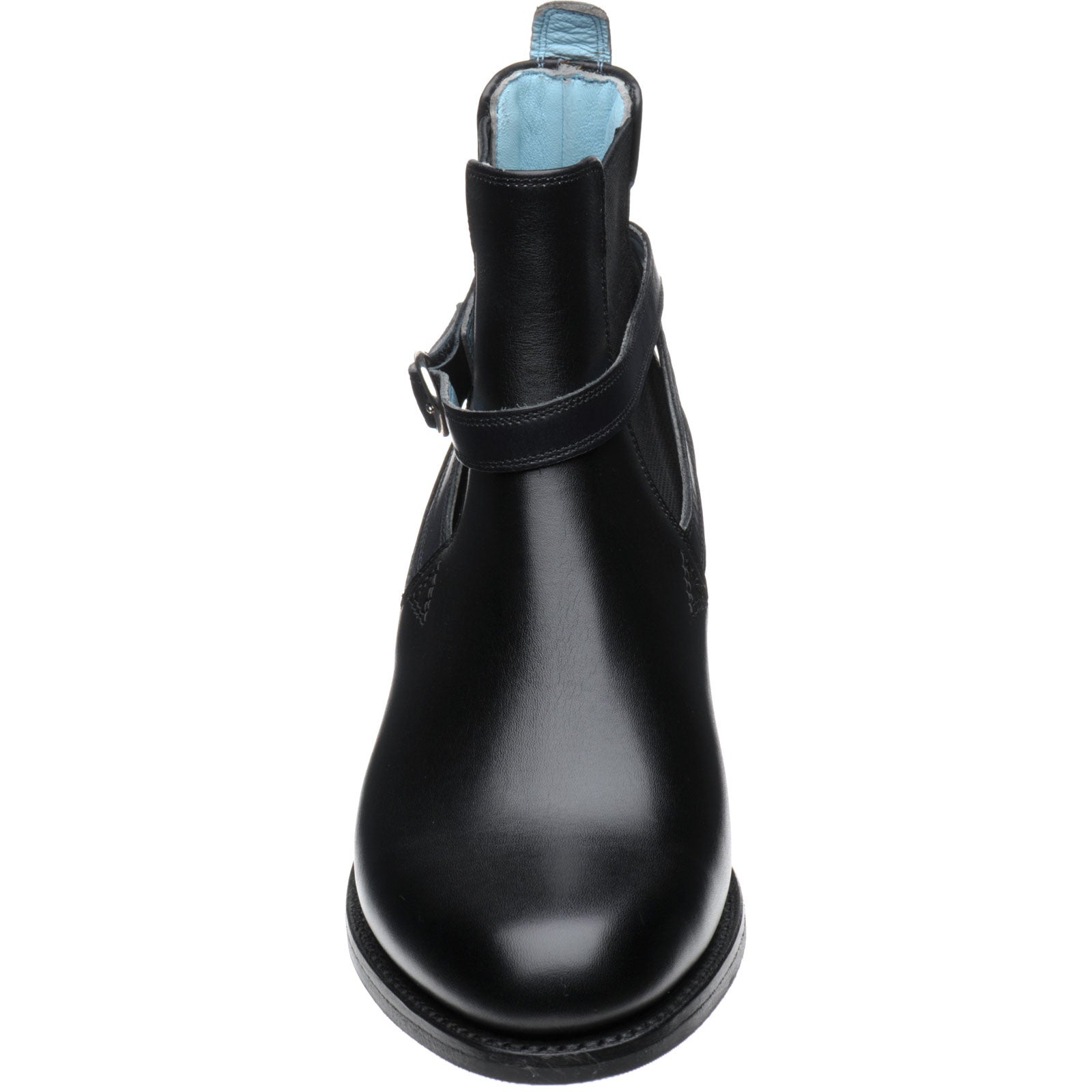 Product image for Herring Jodie ladies rubber-soled Chelsea boots in black calf with navy calf strap