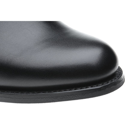 Product image for Herring Jodie ladies rubber-soled Chelsea boots in black calf with navy calf strap