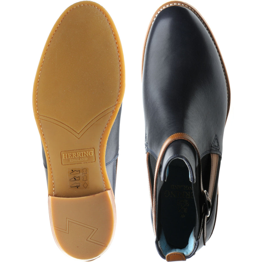 Product image for Herring Jodie ladies in navy calf with cedar calf strap (second)