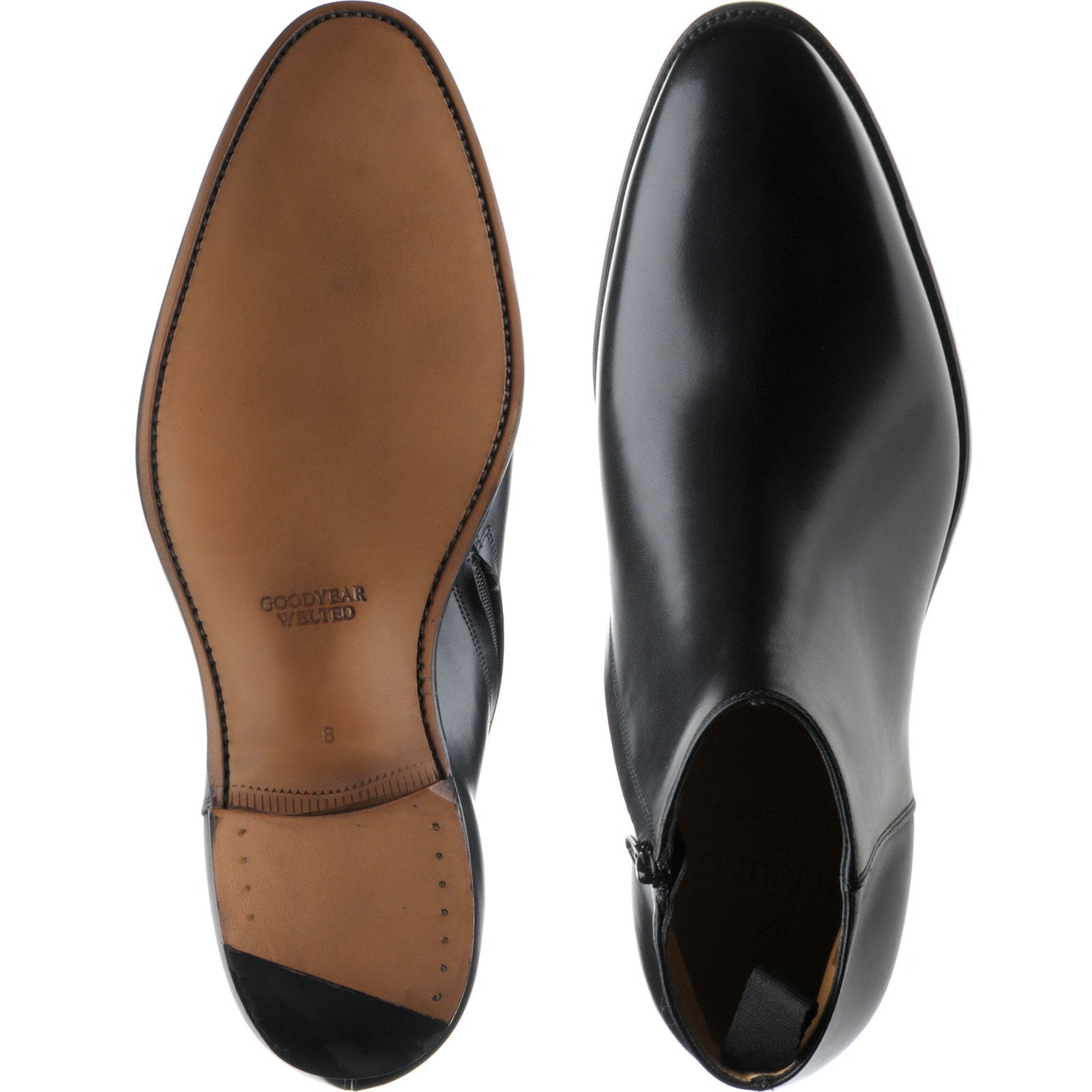 Product image for Herring Jude mens Chelsea boots in black calf
