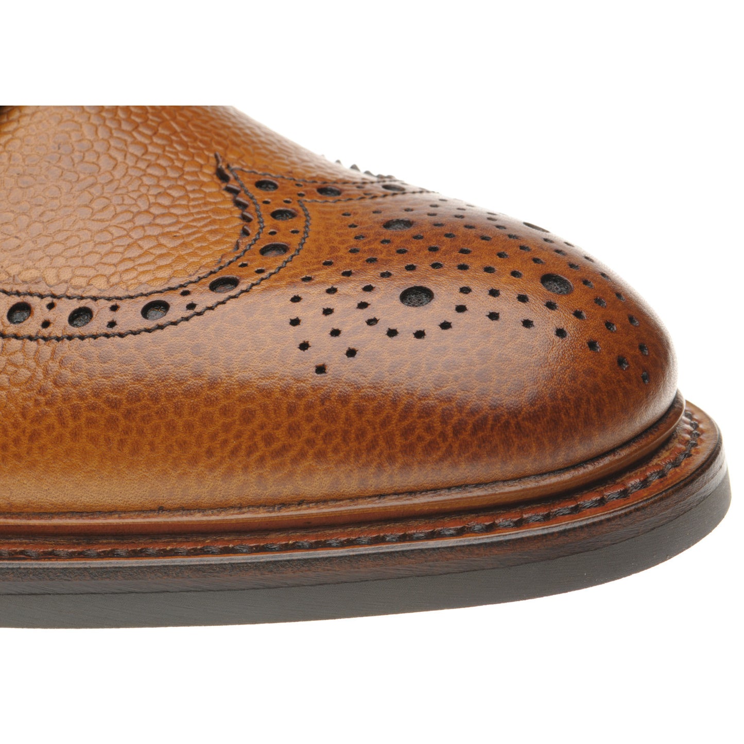 Product image for Herring Kendal (Rubber) mens rubber-soled brogues in tan grain (second)
