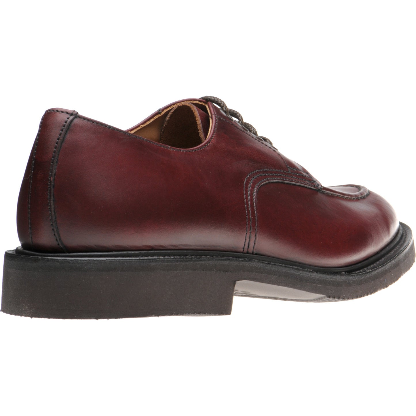 Product image for Herring Kilsby mens rubber-soled Derby shoes in burgundy cutter