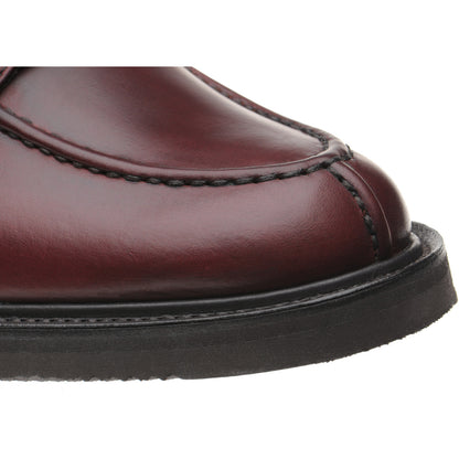Product image for Herring Kilsby mens rubber-soled Derby shoes in burgundy cutter