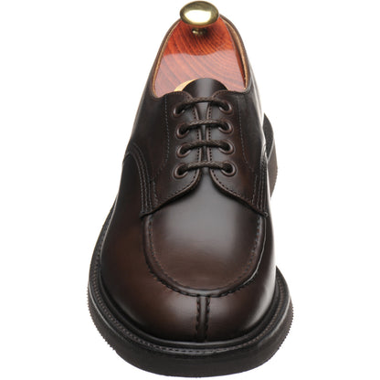 Product image for Herring Kilsby mens rubber-soled Derby shoes in dark brown cutter