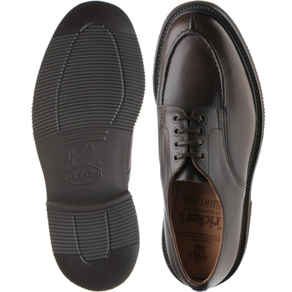 Product image for Herring Kilsby mens rubber-soled Derby shoes in dark brown cutter
