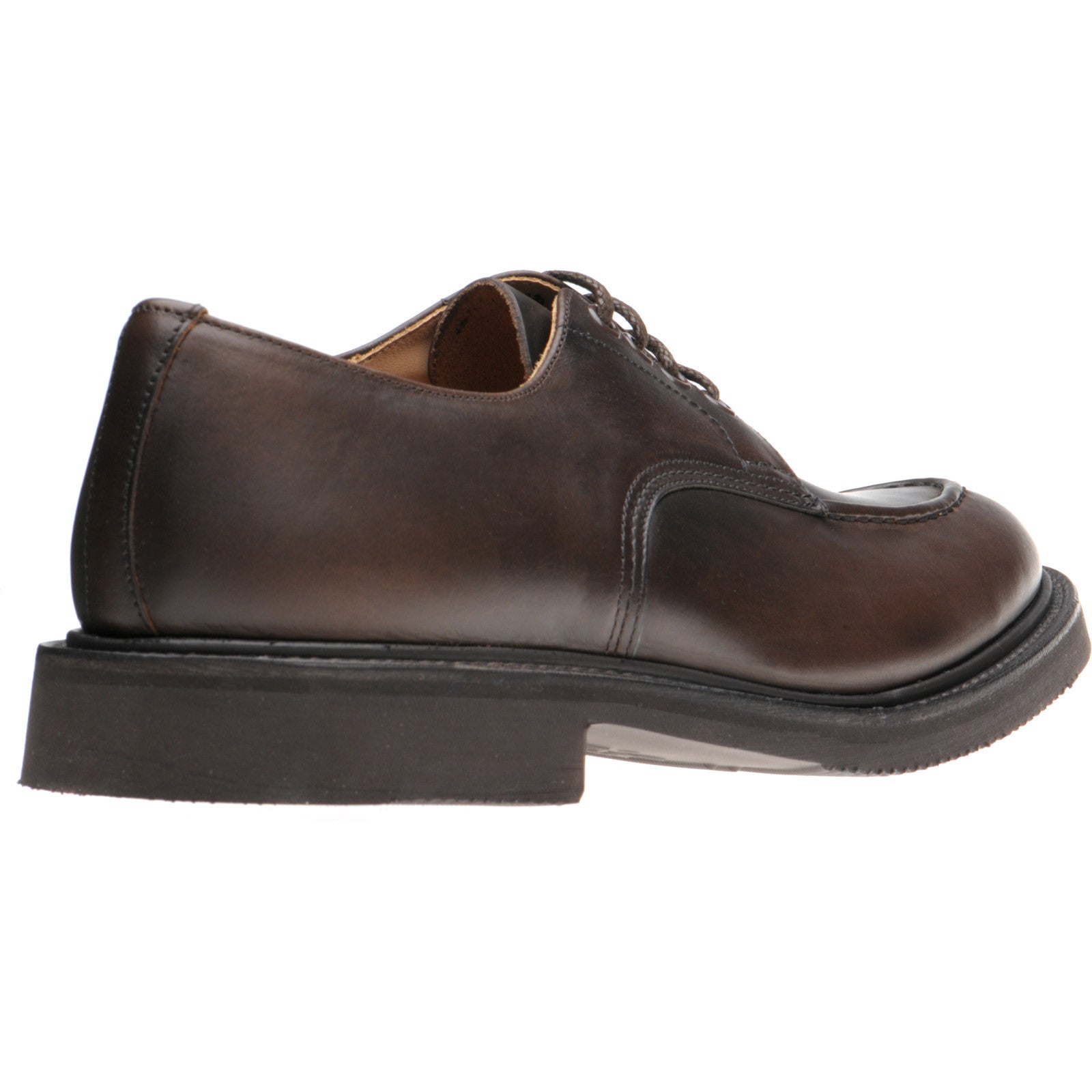 Product image for Herring Kilsby mens rubber-soled Derby shoes in dark brown cutter