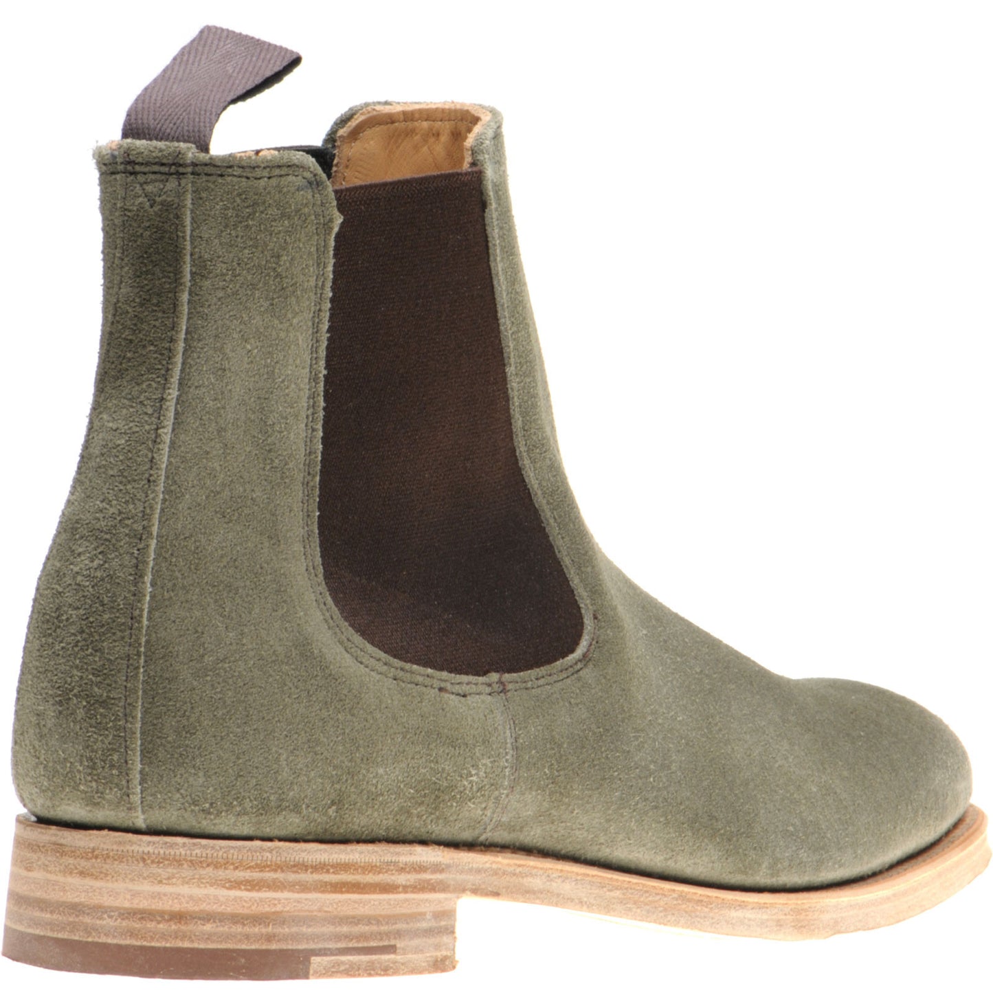 Product image for Herring Kirkby mens Chelsea boots in green suede