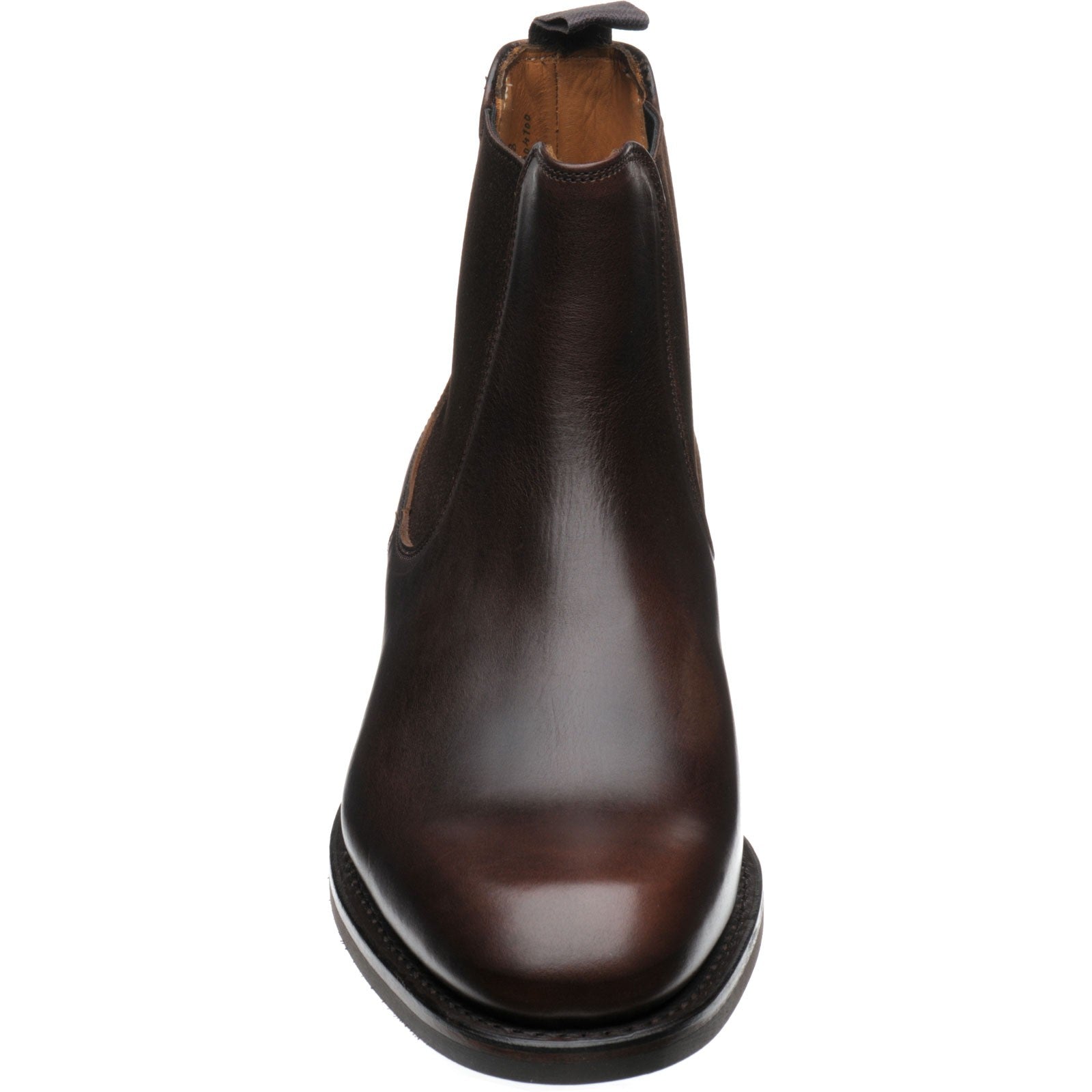 Herring Kirkby R mens rubber-soled Chelsea boots in brown waxy
