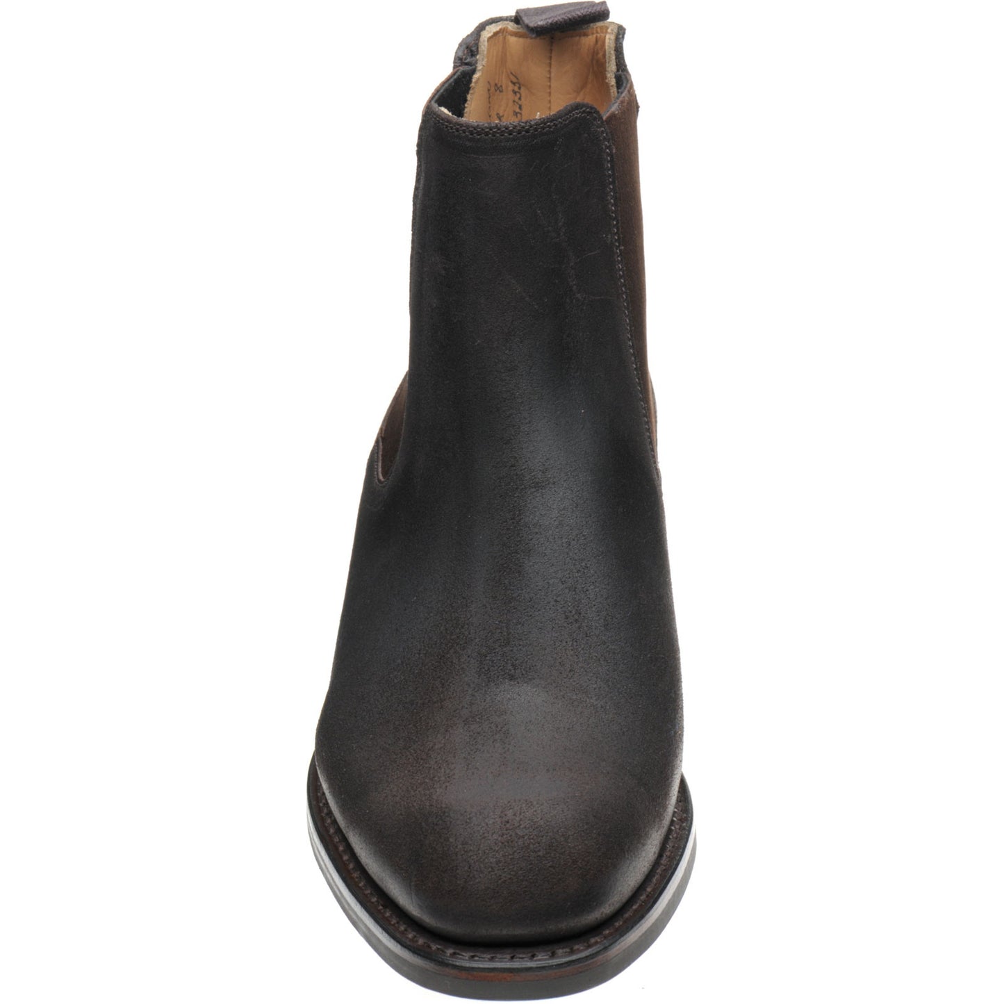 Product image for Herring Kirkby R mens rubber-soled Chelsea boots in brown waxy suede