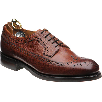 Product image for Herring Kirkoswold mens rubber-soled brogues in mahogany grain