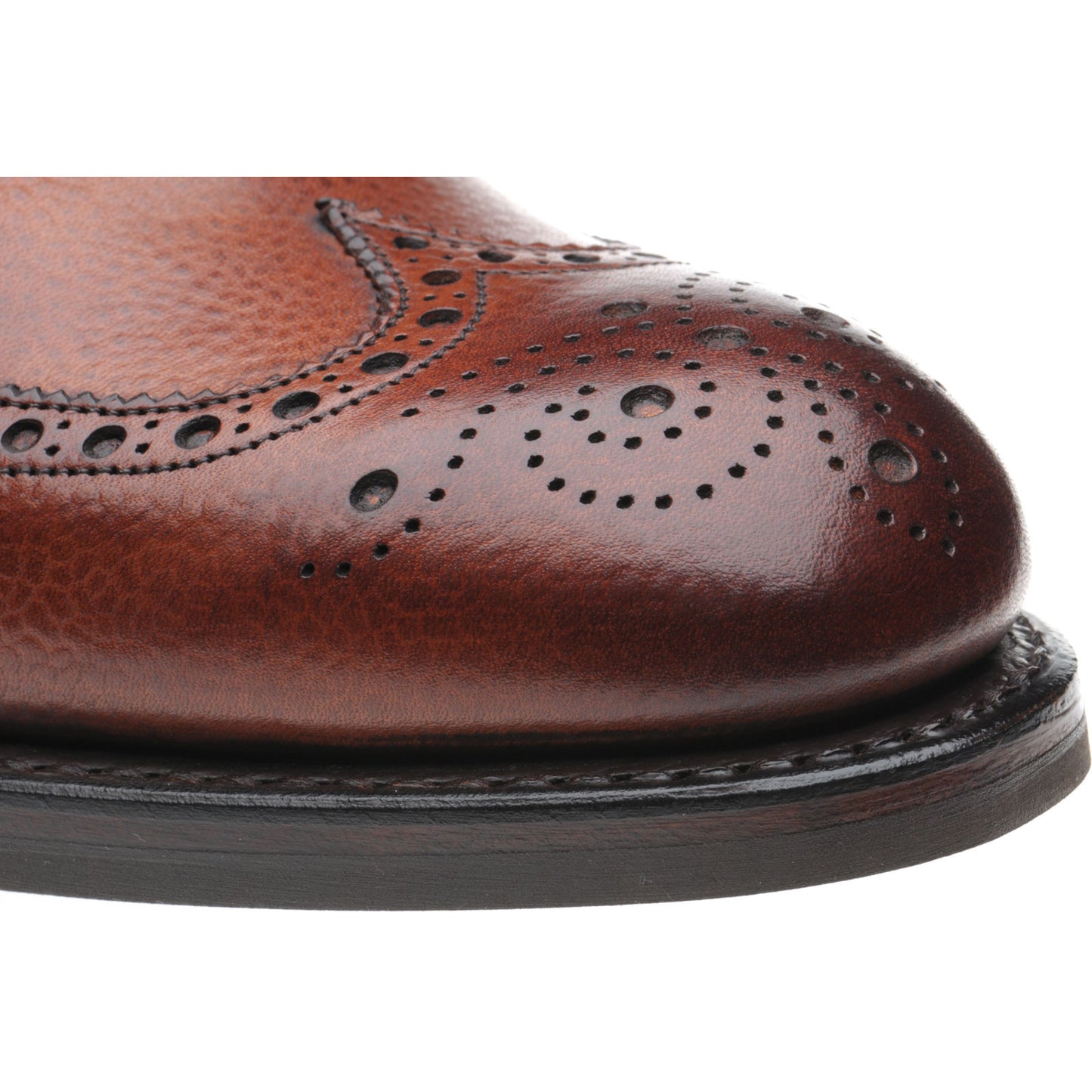 Product image for Herring Kirkoswold mens rubber-soled brogues in mahogany grain