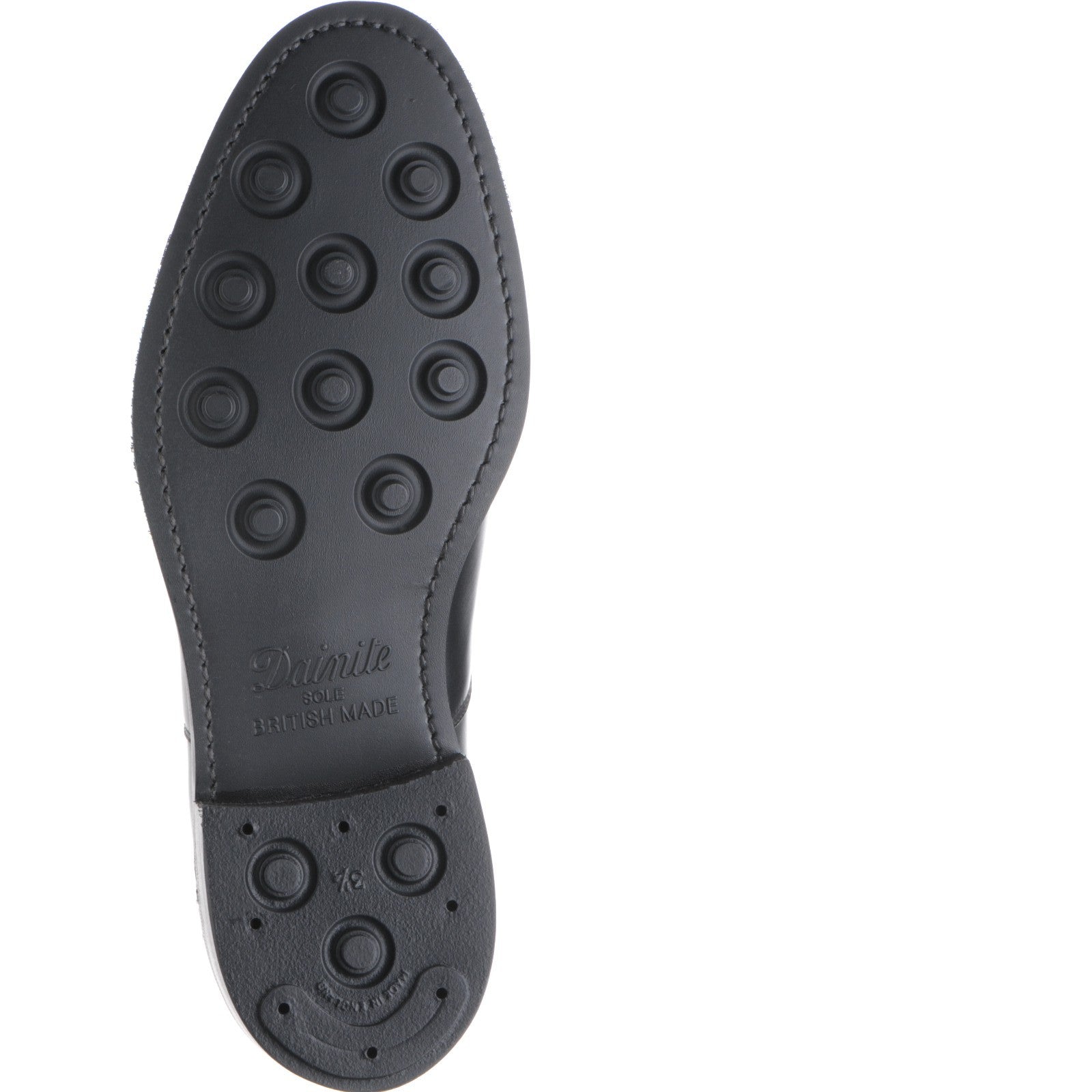 Product image for Herring Knightsbridge R mens rubber-soled Oxfords in black calf (second)