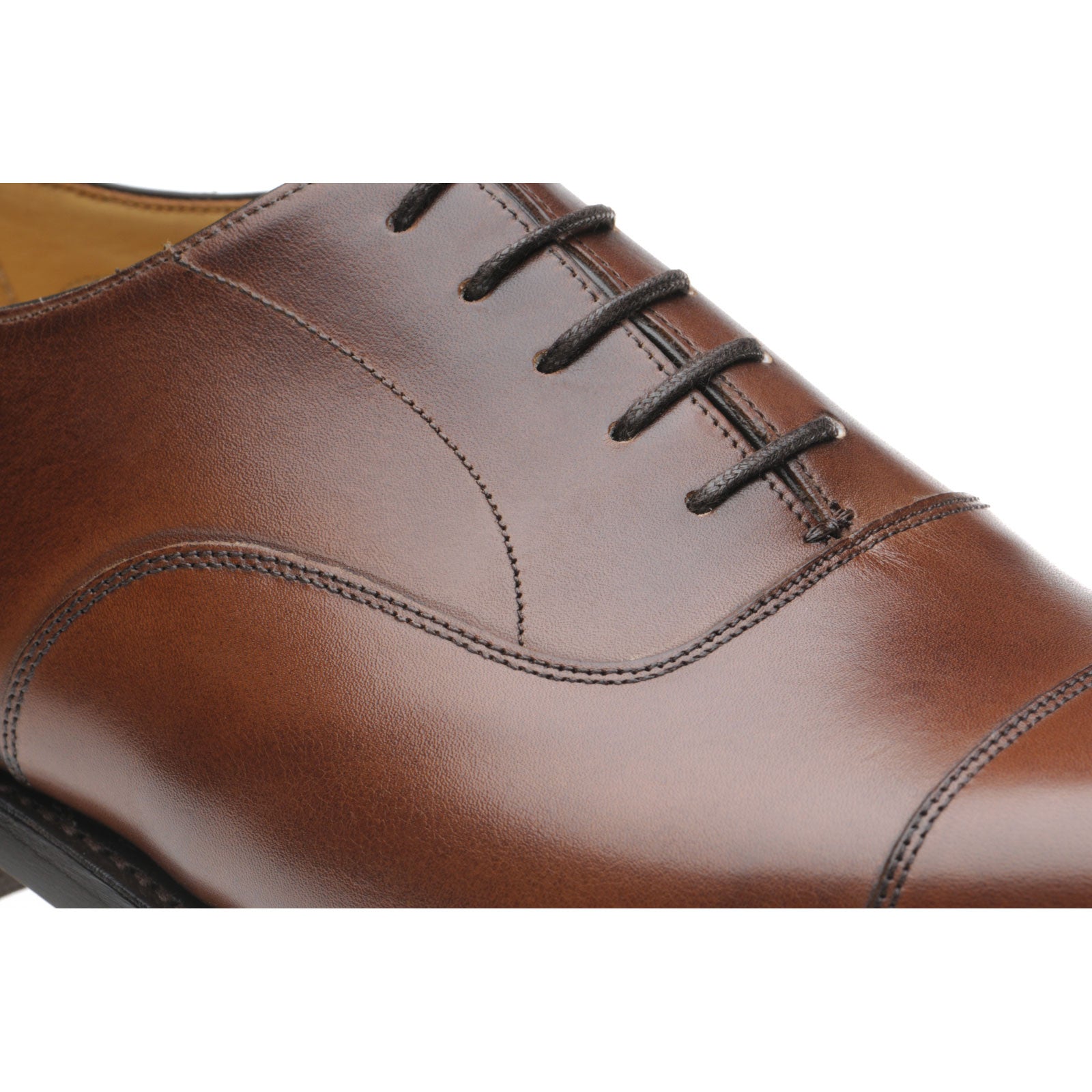 Product image for Herring Knightsbridge R mens rubber-soled Oxfords in mahogany calf (second)