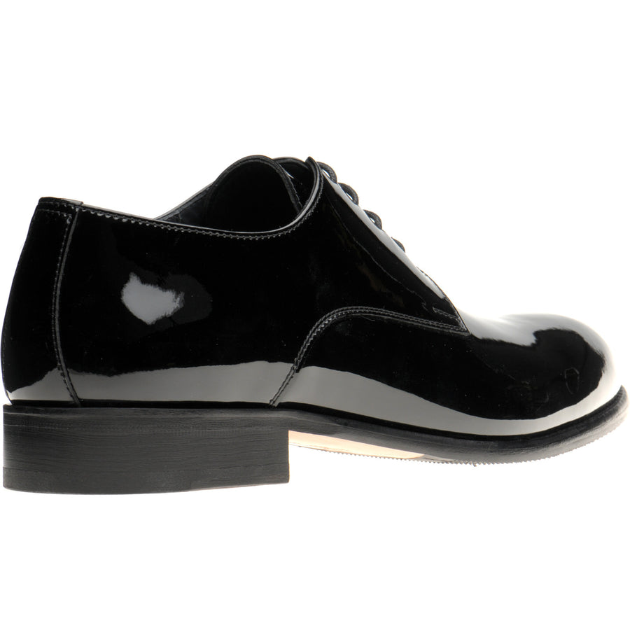 Product image for Herring Lagonda mens hybrid-soled Derby shoes in black patent