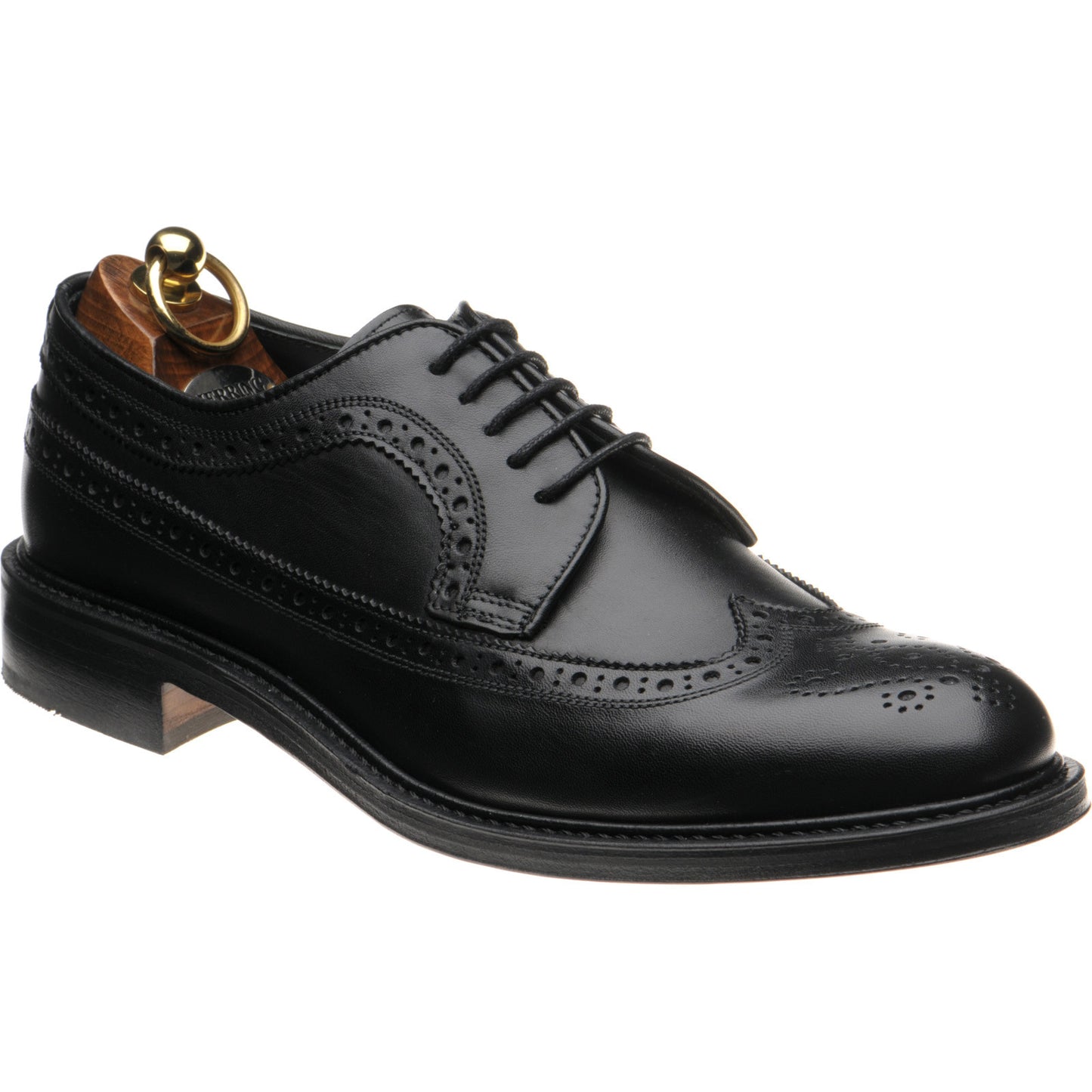 Product image for Herring Lancaster mens brogues in black calf (second)