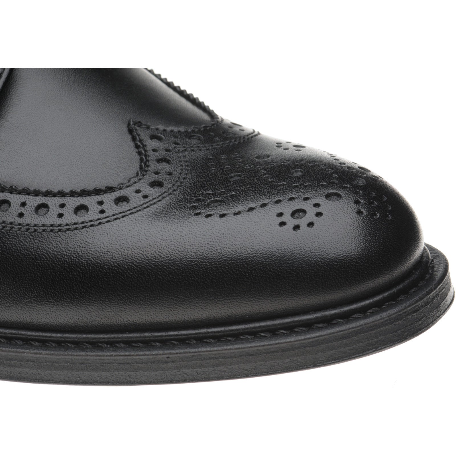 Product image for Herring Lancaster mens brogues in black calf (second)