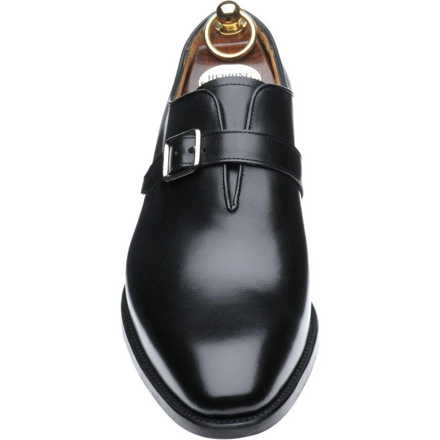 Product image for Herring Lawrence mens monk shoes in black calf (second)