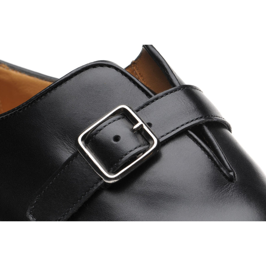 Product image for Herring Lawrence mens monk shoes in black calf (second)