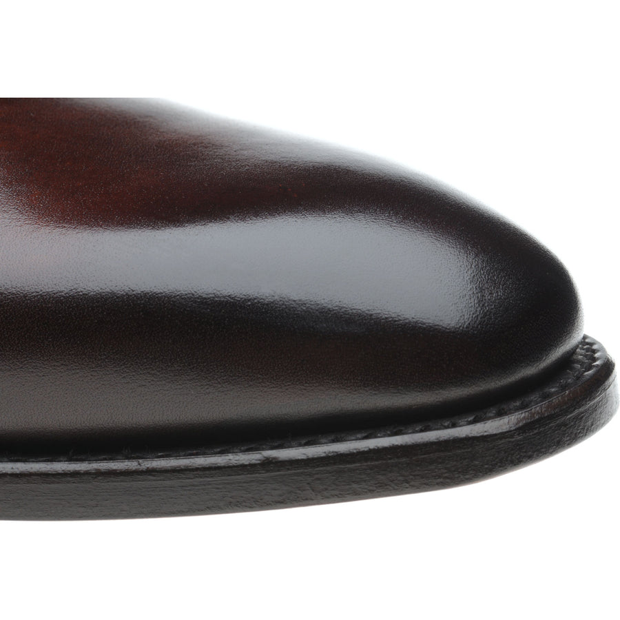 Product image for Herring Lawrence mens monk shoes in dark brown calf
