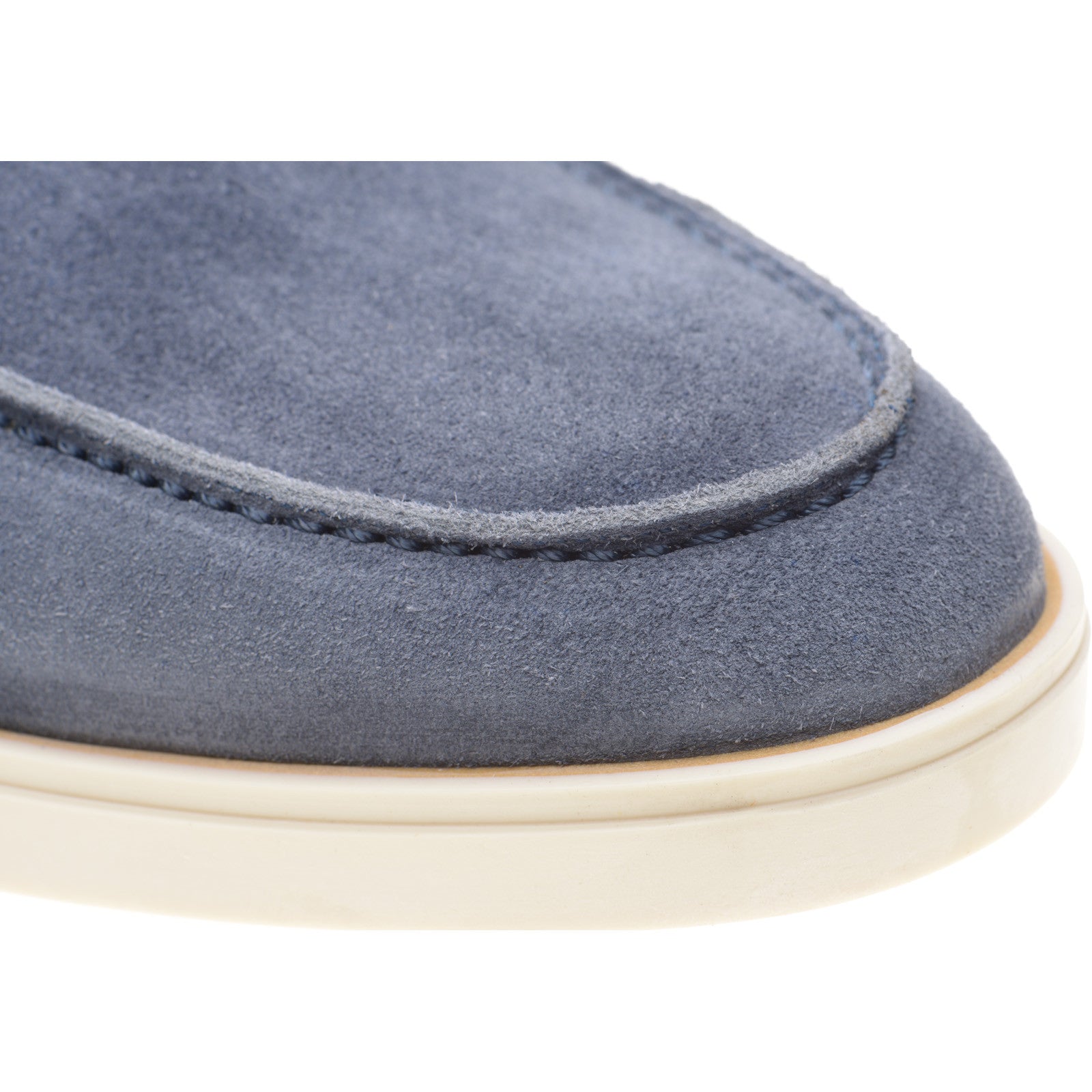 Product image for Herring Lido mens rubber-soled loafers in blue suede