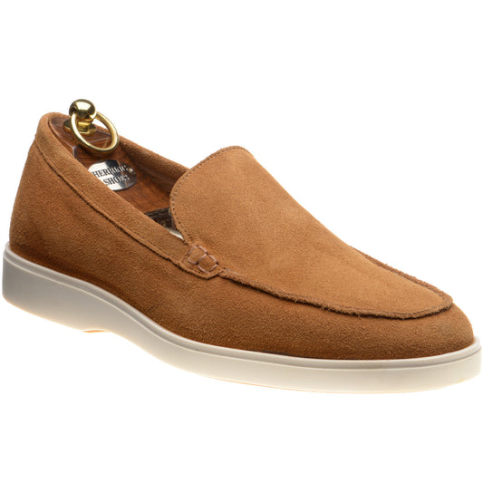 Product image for Herring Lido mens rubber-soled loafers in brown suede