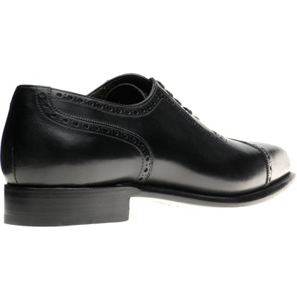 Product image for Herring Lincoln mens semi-brogues in black calf (second)