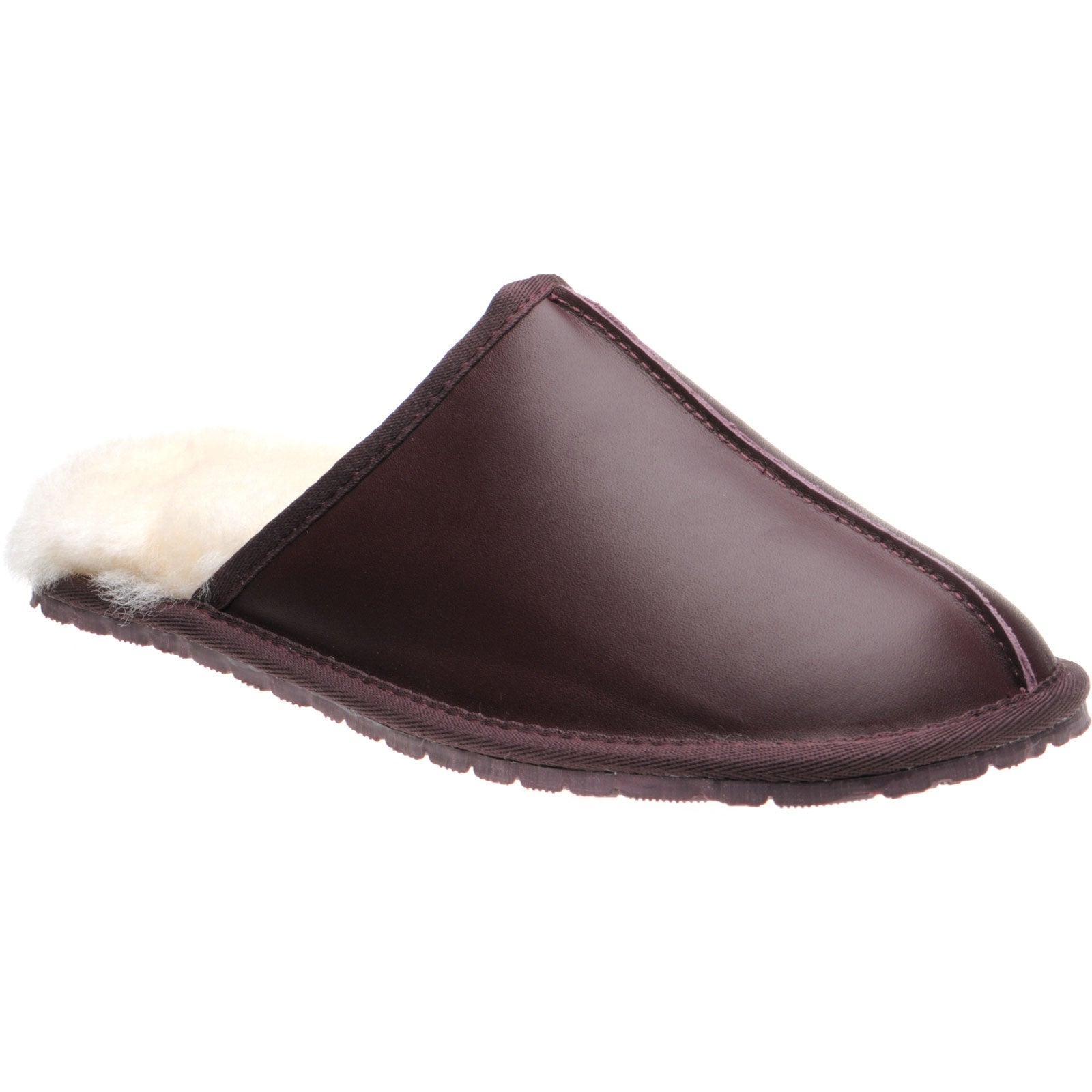 Product image for Herring Logan rubber-soled slippers in burgundy