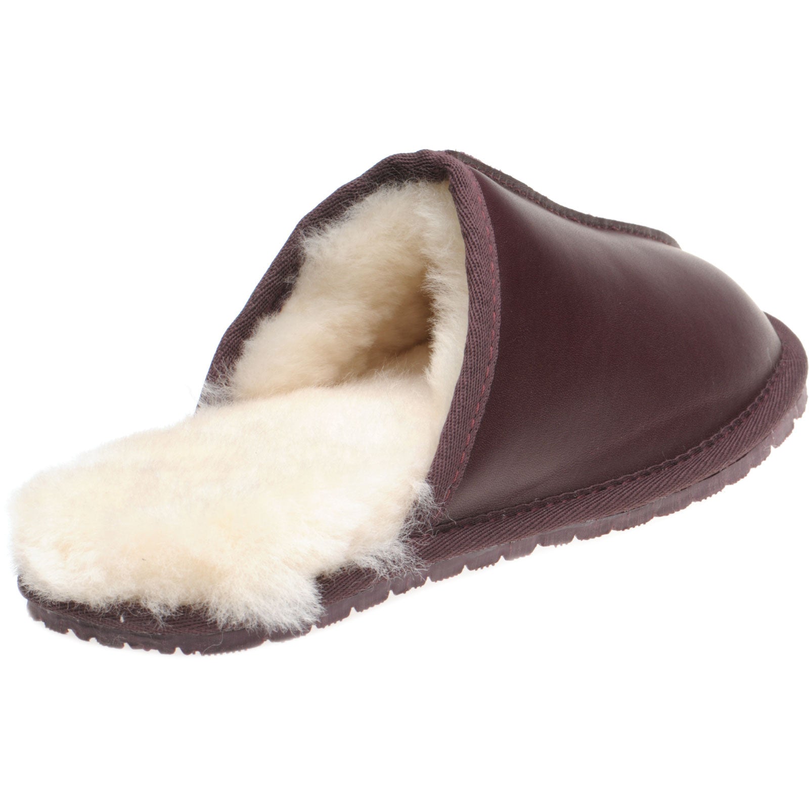Product image for Herring Logan rubber-soled slippers in burgundy