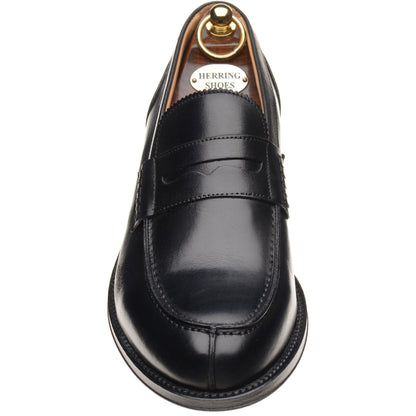 Product image for Herring Lombardo mens hybrid-soled loafers in black calf (second)