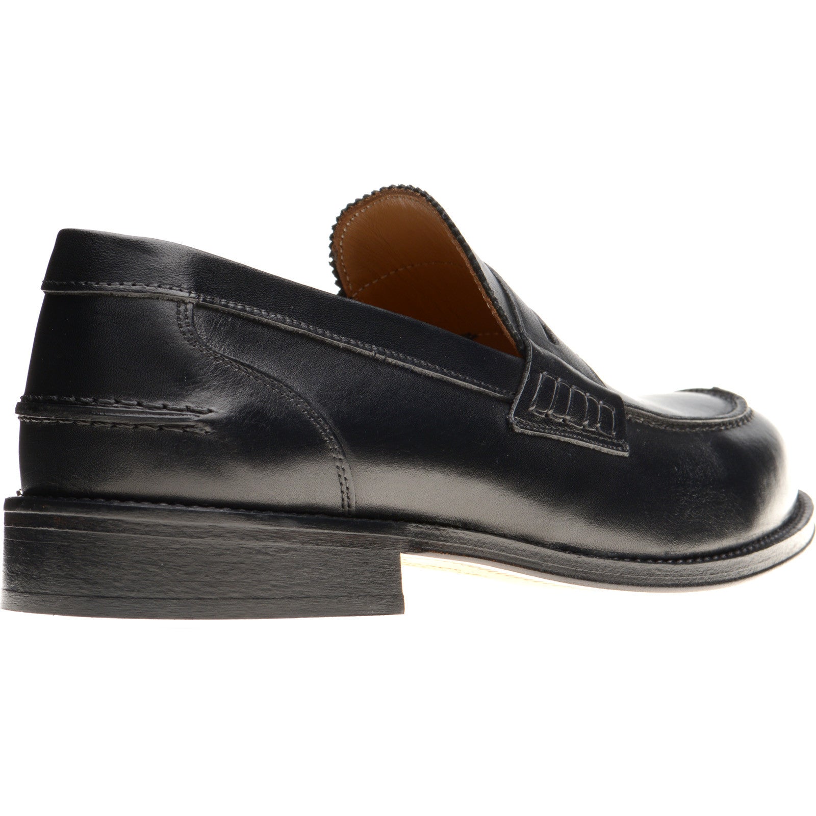 Product image for Herring Lombardo mens hybrid-soled loafers in black calf (second)