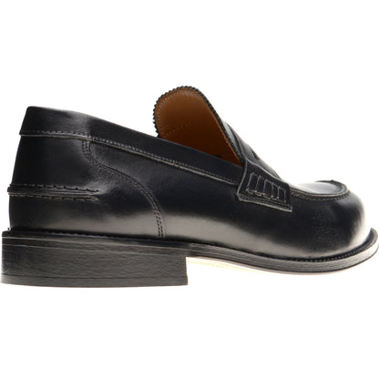 Product image for Herring Lombardo mens hybrid-soled loafers in black calf (second)