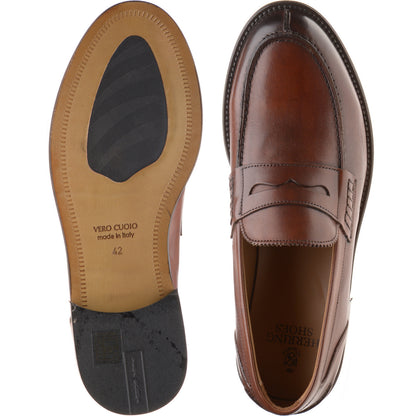 Product image for Herring Lombardo mens hybrid-soled loafers in brown calf (second)