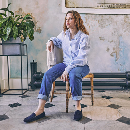 Product image for Herring Louisa in navy suede