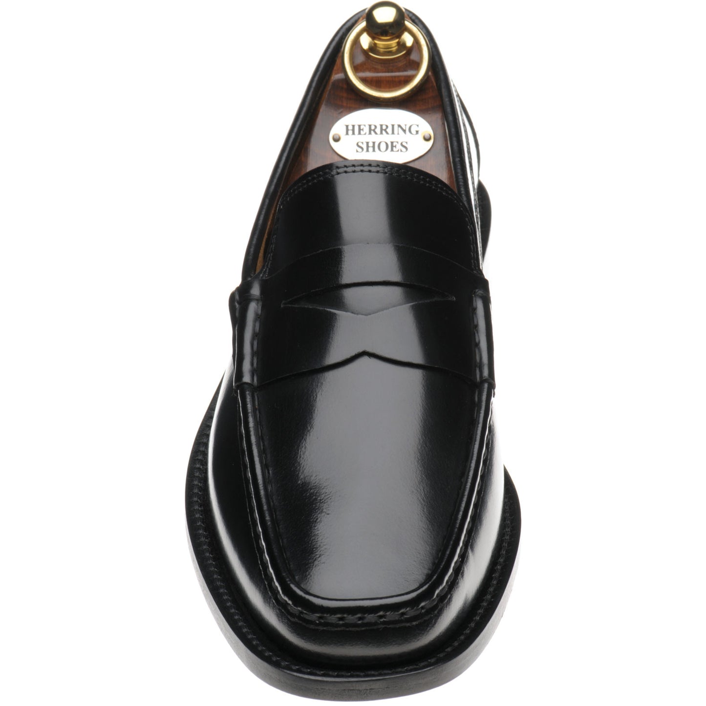 Product image for Herring Lucca II mens hybrid-soled loafers in black polished