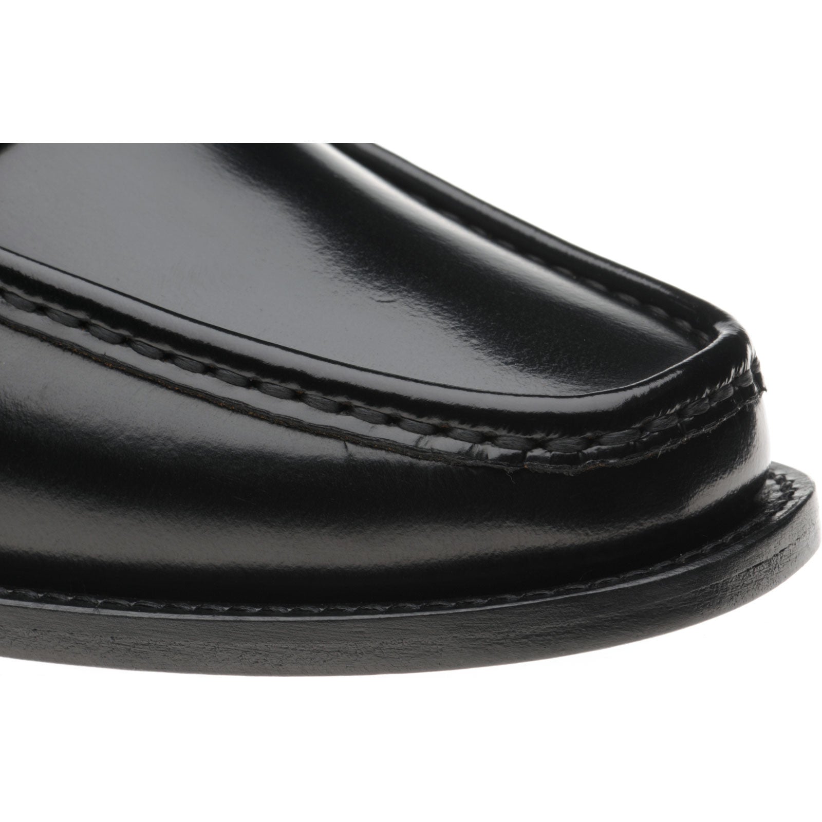 Product image for Herring Lucca II mens hybrid-soled loafers in black polished