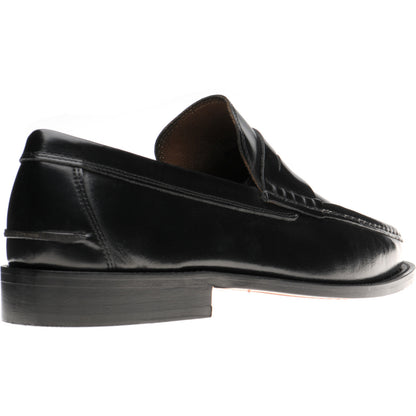 Product image for Herring Lucca mens hybrid-soled loafers in black polished
