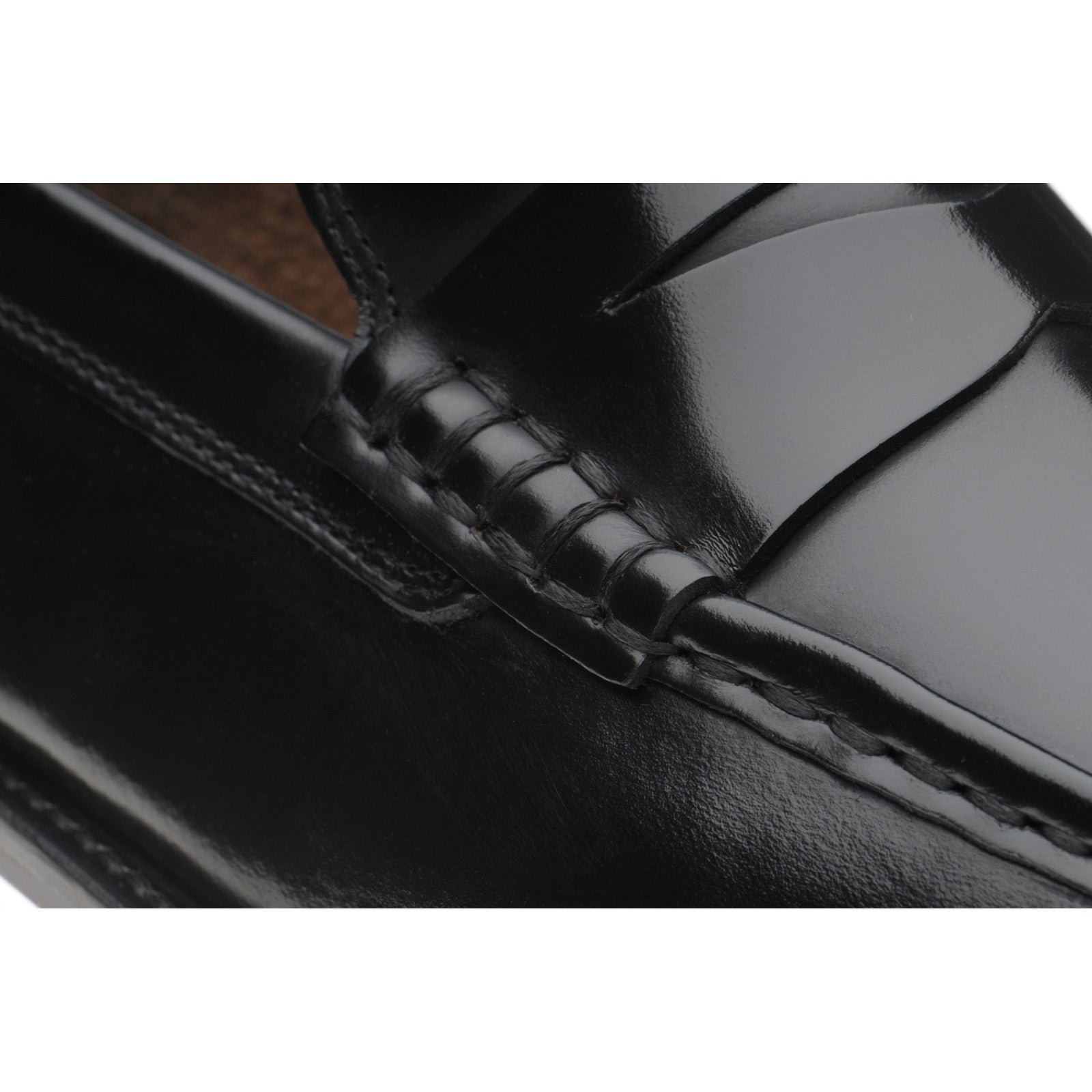 Product image for Herring Lucca mens hybrid-soled loafers in black polished