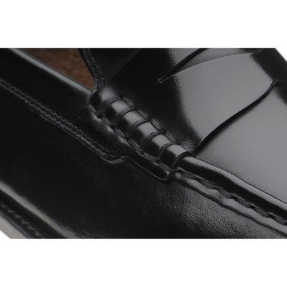 Product image for Herring Lucca mens hybrid-soled loafers in black polished