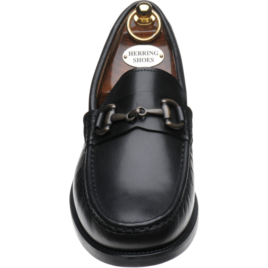 Product image for Herring Maestro mens loafers in black calf (second)